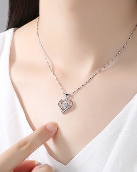 Heart clavicle necklace Korean style necklace for women