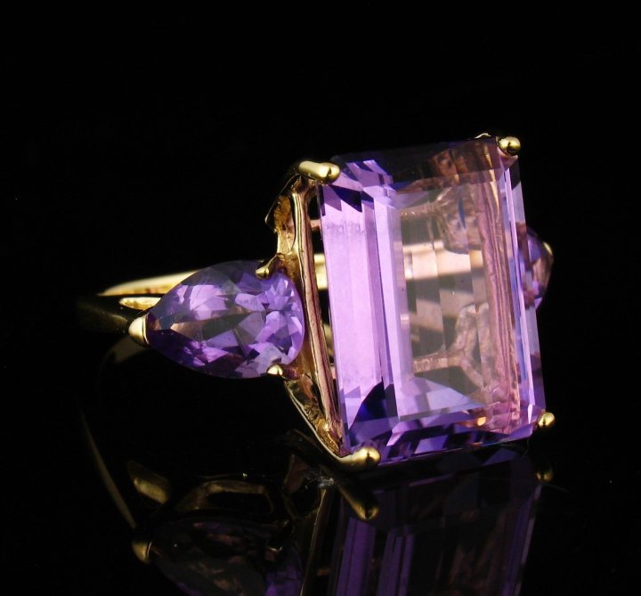 Gold crystal silver European style rhinestone gem ring