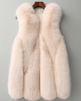 Faux fur vest fox fur waistcoat for women