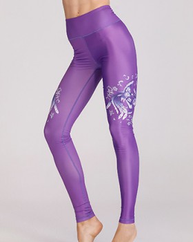 Spring printing leggings sports wicking fitness pants