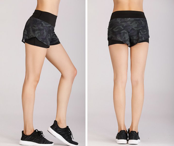 Printing wicking high elastic shorts for women