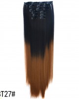 Colors hair extension gradient hairpiece 6pcs set