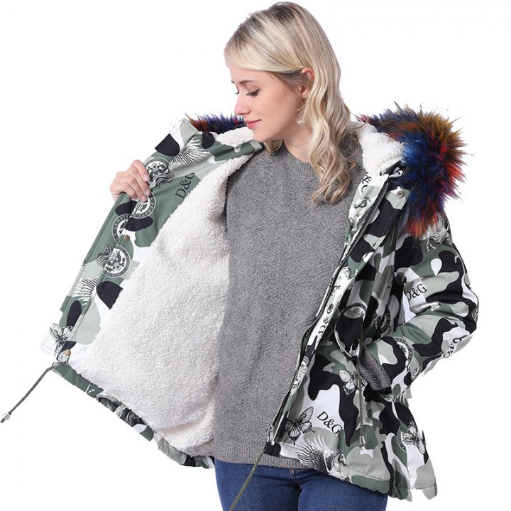 Liner fox fur overcoat long fur coat for women