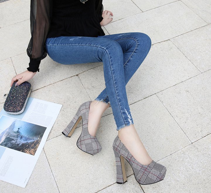 Temperament high-heeled shoes platform for women