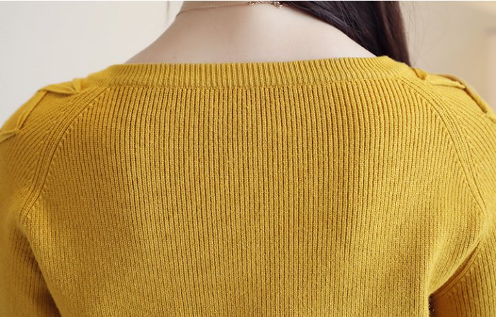 Frenum lace sweater V-neck chiffon shirt