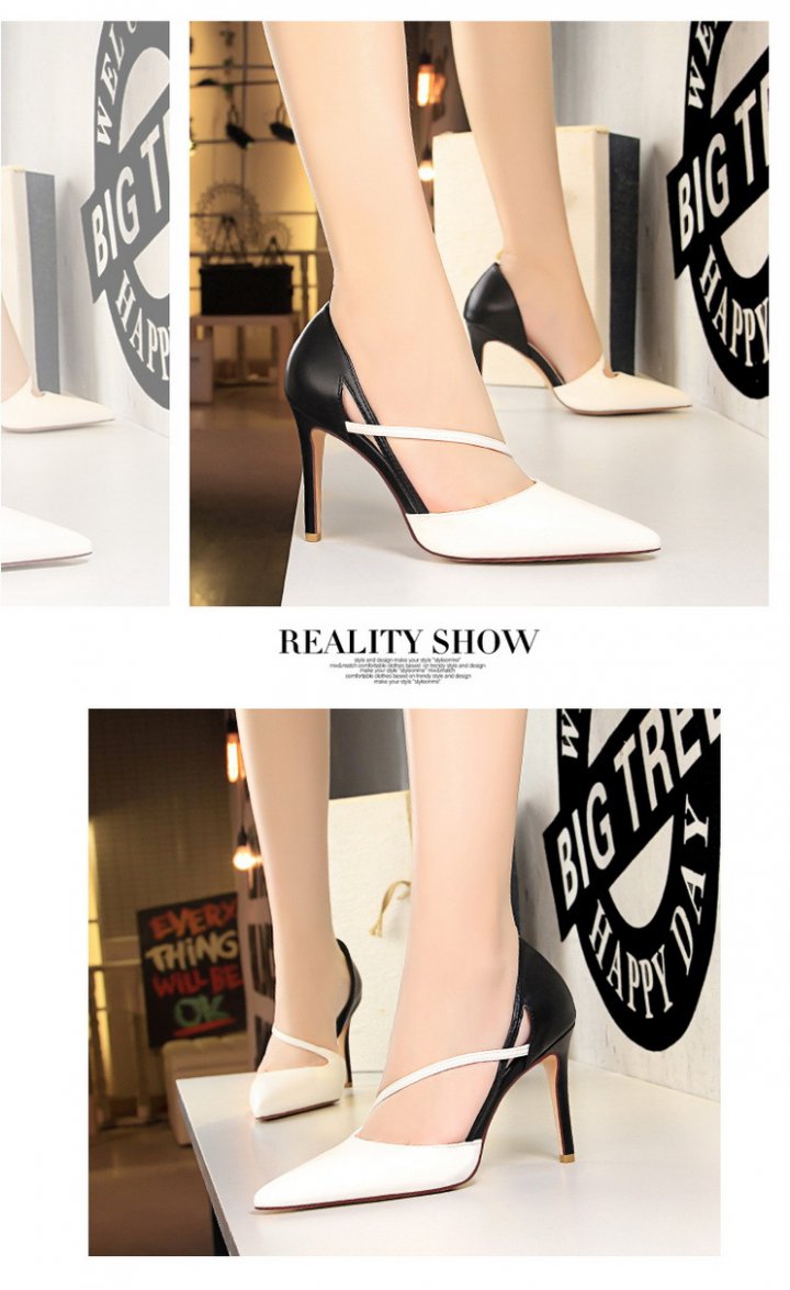 Slim shoes hollow high-heeled shoes for women