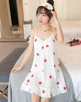 Student pajamas with chest pad night dress for women
