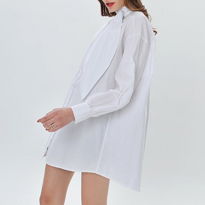 Leave collar pure tops loose cardigan for women