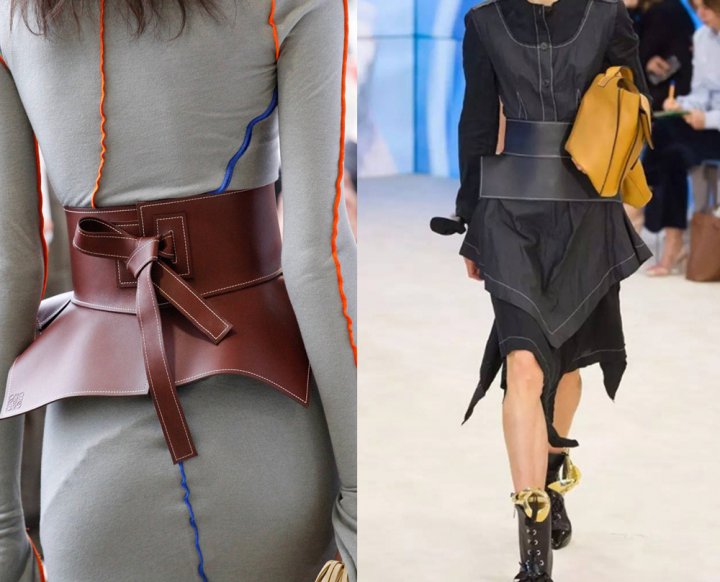 European style simple slim waist straps belt for women