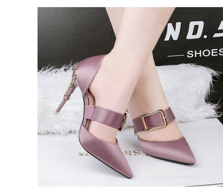 Fine-root sexy sandals nightclub pointed high-heeled shoes