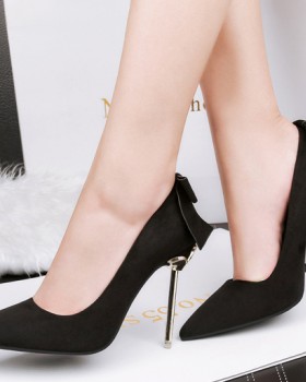 Low simple stilettos pointed Korean style shoes for women