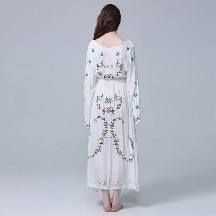 Stereoscopic court style embroidery colors fine dress