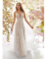 Lace sleeveless long dress sexy European style wedding dress