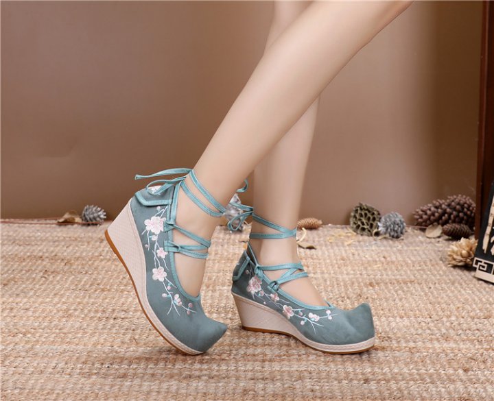 Spring lady high slipsole elegant shoes for women
