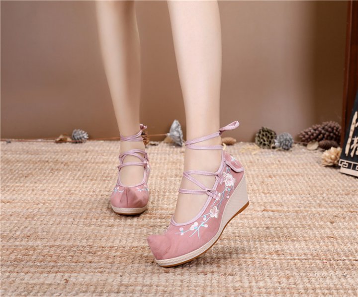 Spring lady high slipsole elegant shoes for women
