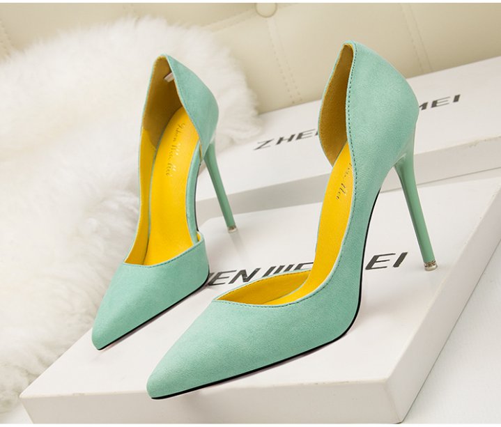 Broadcloth hollow shoes low stilettos for women