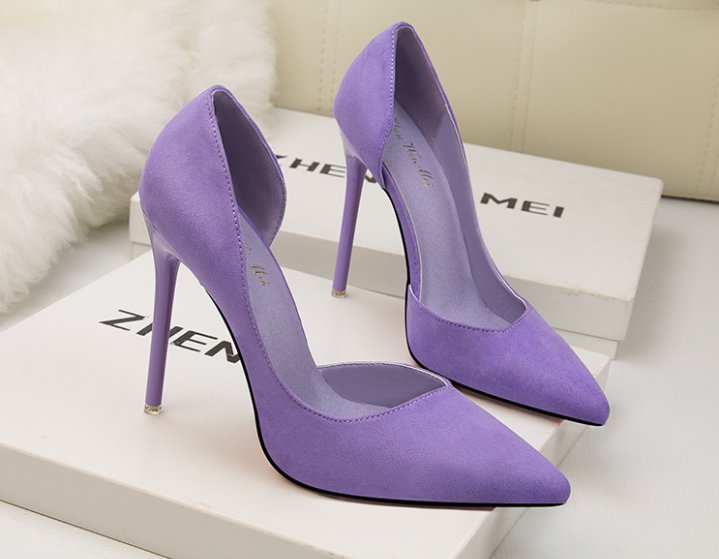 Broadcloth hollow shoes low stilettos for women