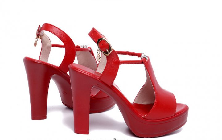 Korean style summer platform thick high-heeled shoes