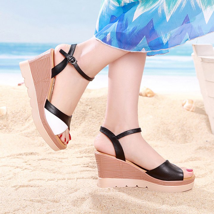 Thick crust sandals open toe platform for women