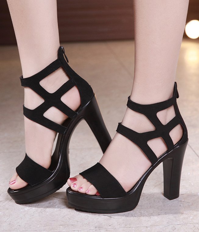 Catwalk rome high-heeled shoes open toe summer platform for women