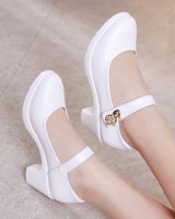Cozy leather shoes middle-aged cheongsam for women