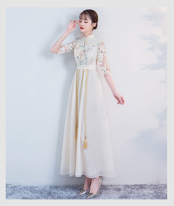 Slim student Chinese style cheongsam short sweet spring dress