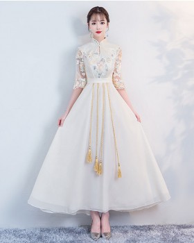Slim student Chinese style cheongsam short sweet spring dress