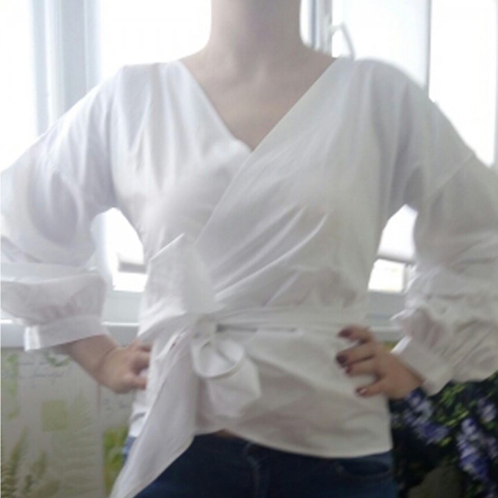 Plaid strapless bandage shirt V-neck large yard tops for women