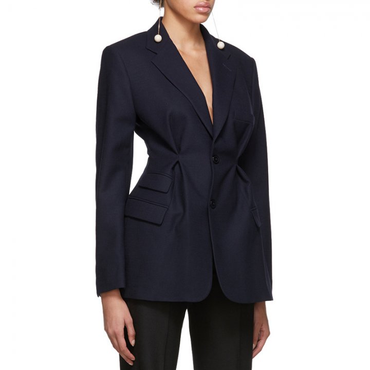 Single-breasted slim corset pure business suit