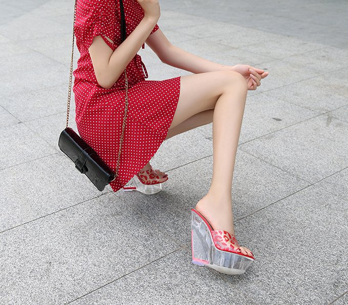 Summer crystal all-match slipsole sandals for women