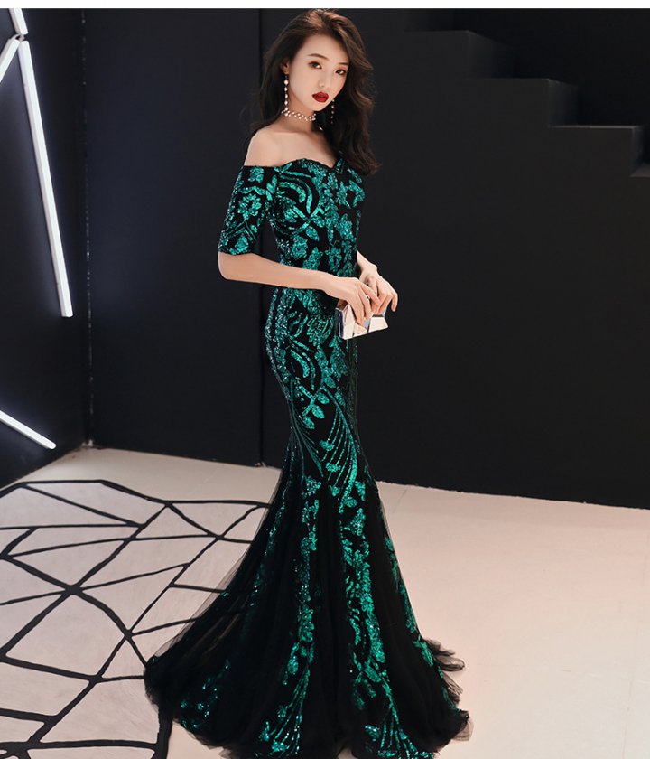 Elegant banquet formal dress mermaid noble dress