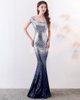 Mermaid slim formal dress banquet annual meeting dress for women