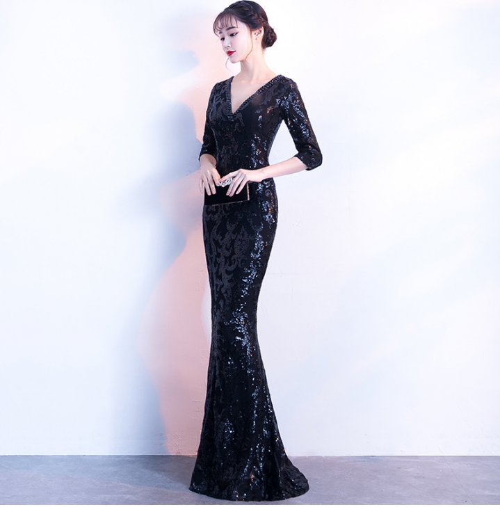 Slim elegant dress host evening dress for women