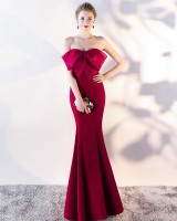 Long autumn preside dress sexy wrapped chest evening dress