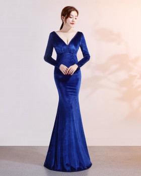 Velvet formal dress evening dress for women