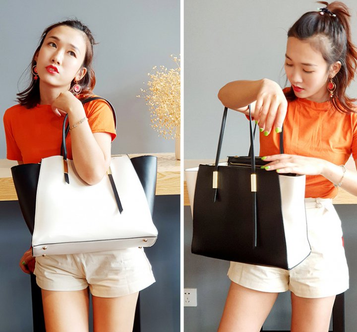 Messenger fashion shoulder bag simple handbag 3pcs set