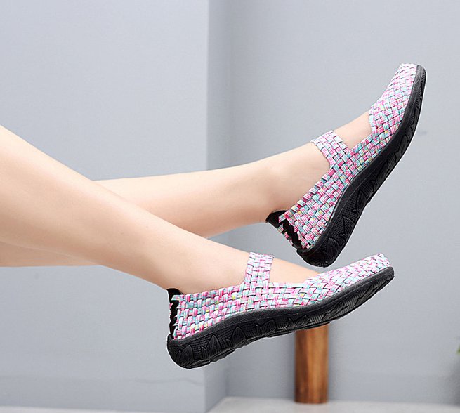 Weave ultralight lazy shoes mesh shoes for women