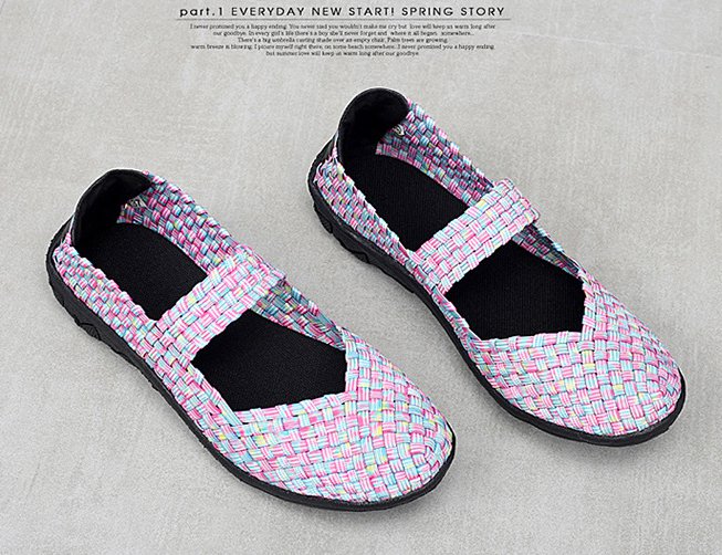 Weave ultralight lazy shoes mesh shoes for women