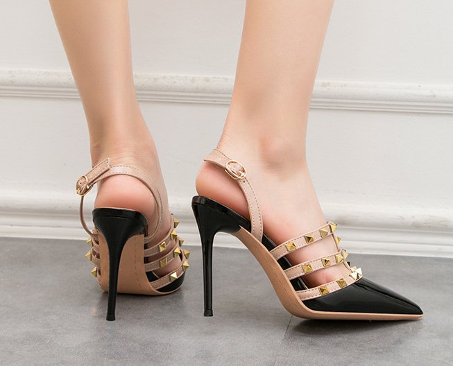 Pointed high-heeled shoes fine-root sandals for women