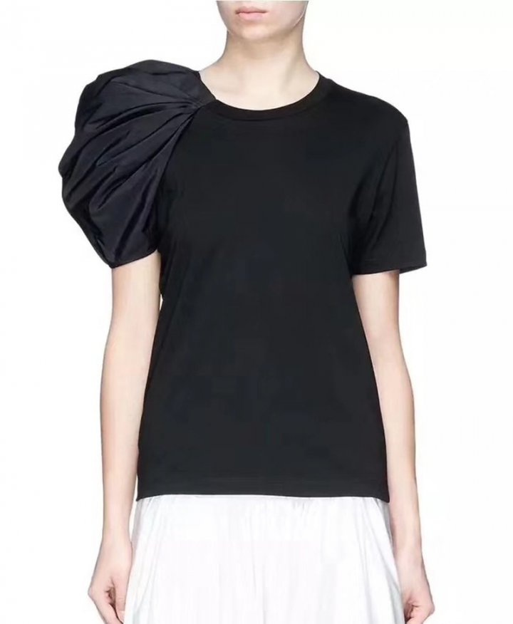 Short sleeve pure cotton T-shirt summer tops for women