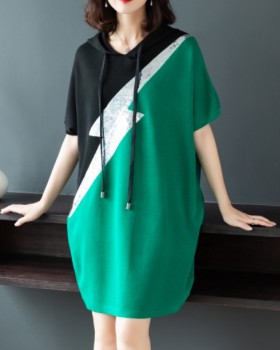 Knitted long Casual bat sleeve dress for women