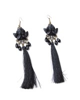 Angel black long accessories halloween tassels ear-drop