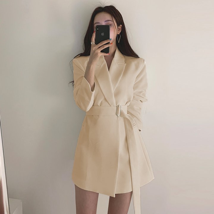 Loose Casual business suit waistband autumn coat for women