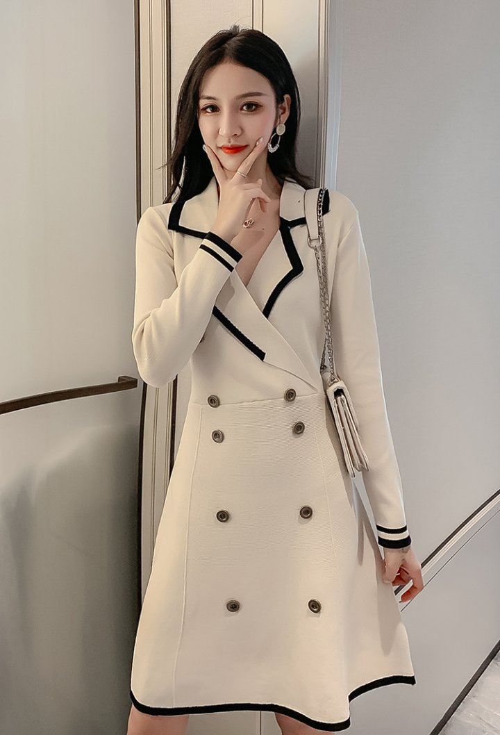 Temperament business suit double-breasted dress