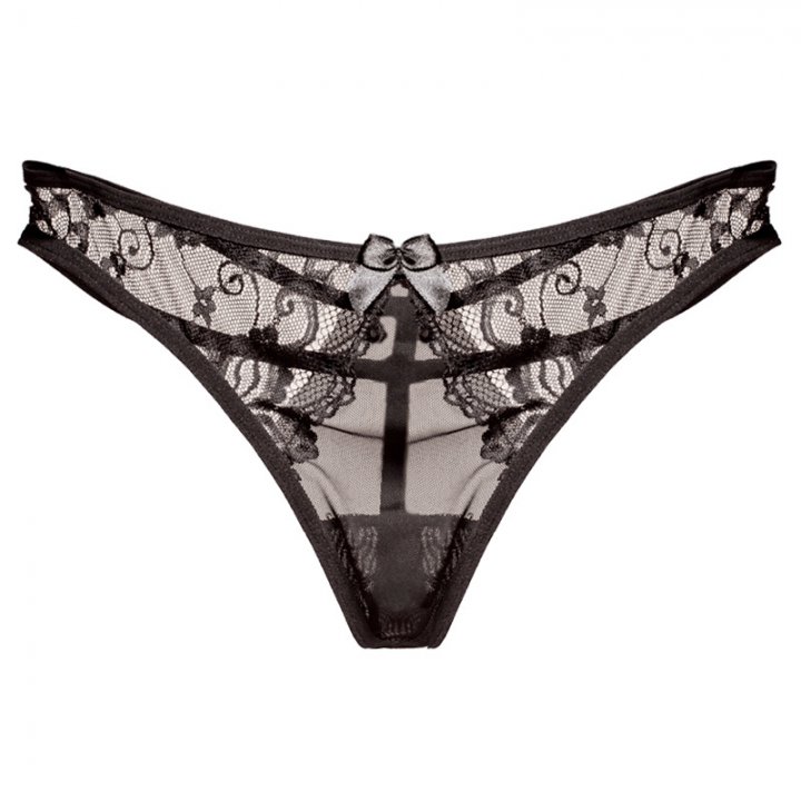 Lace transparent T-back sexy briefs for women