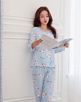 Casual homewear autumn and winter pajamas a set for women