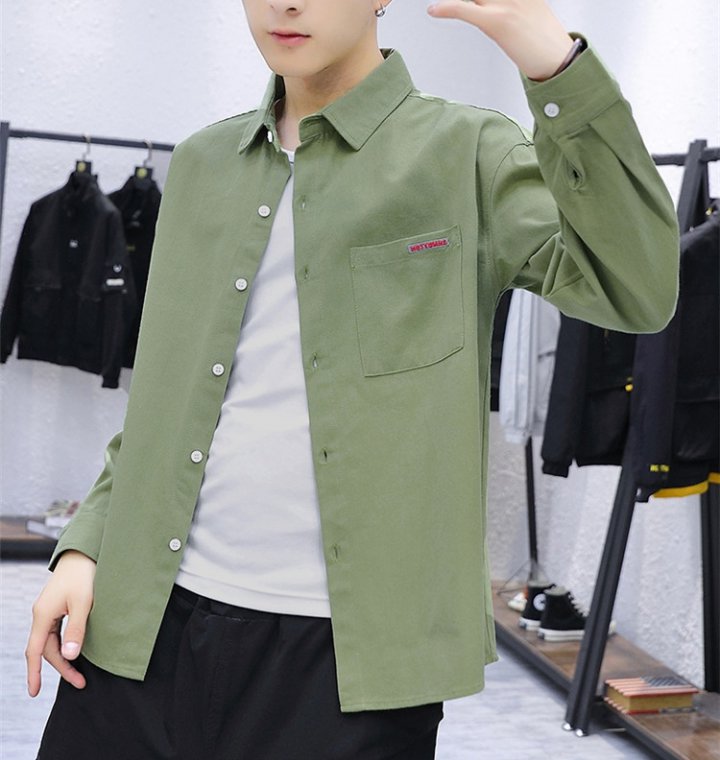 Handsome pocket fashion work clothing Korean style Casual coat