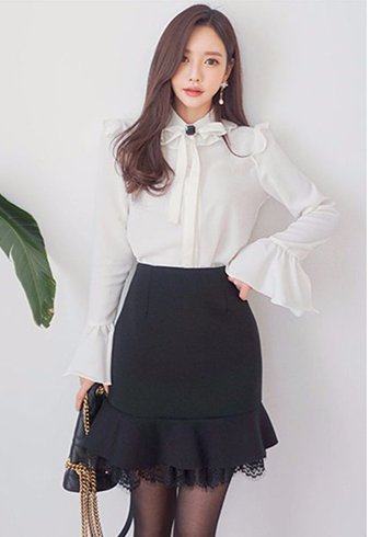 All-match lace short skirt Korean style skirt