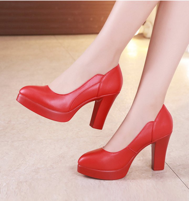 Pointed catwalk shoes thick cheongsam for women