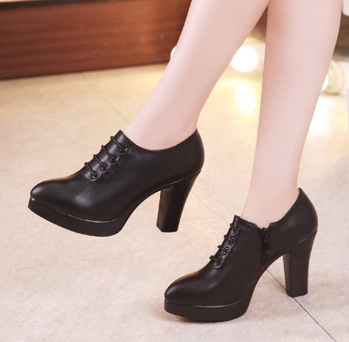 Thick platform spring and autumn footware for women